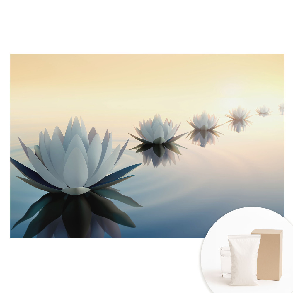 Papier peint panoramique intissé Lotus sur l'eau