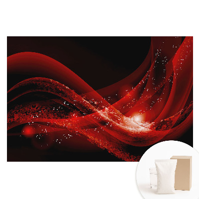 Papier peint intissé imprimé vagues et étincelles rouges abstraites