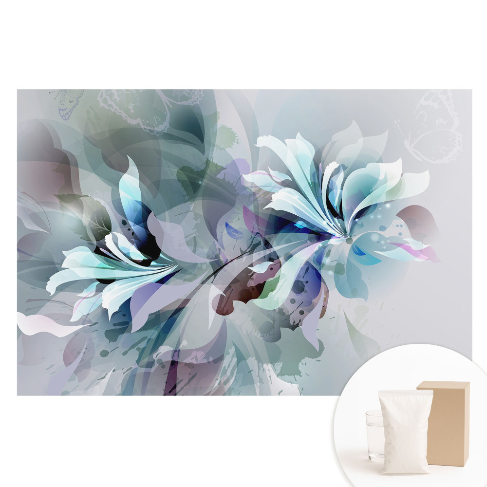 Papier peint photo sur tissu non tissé Fleurs éthérées et abstraction