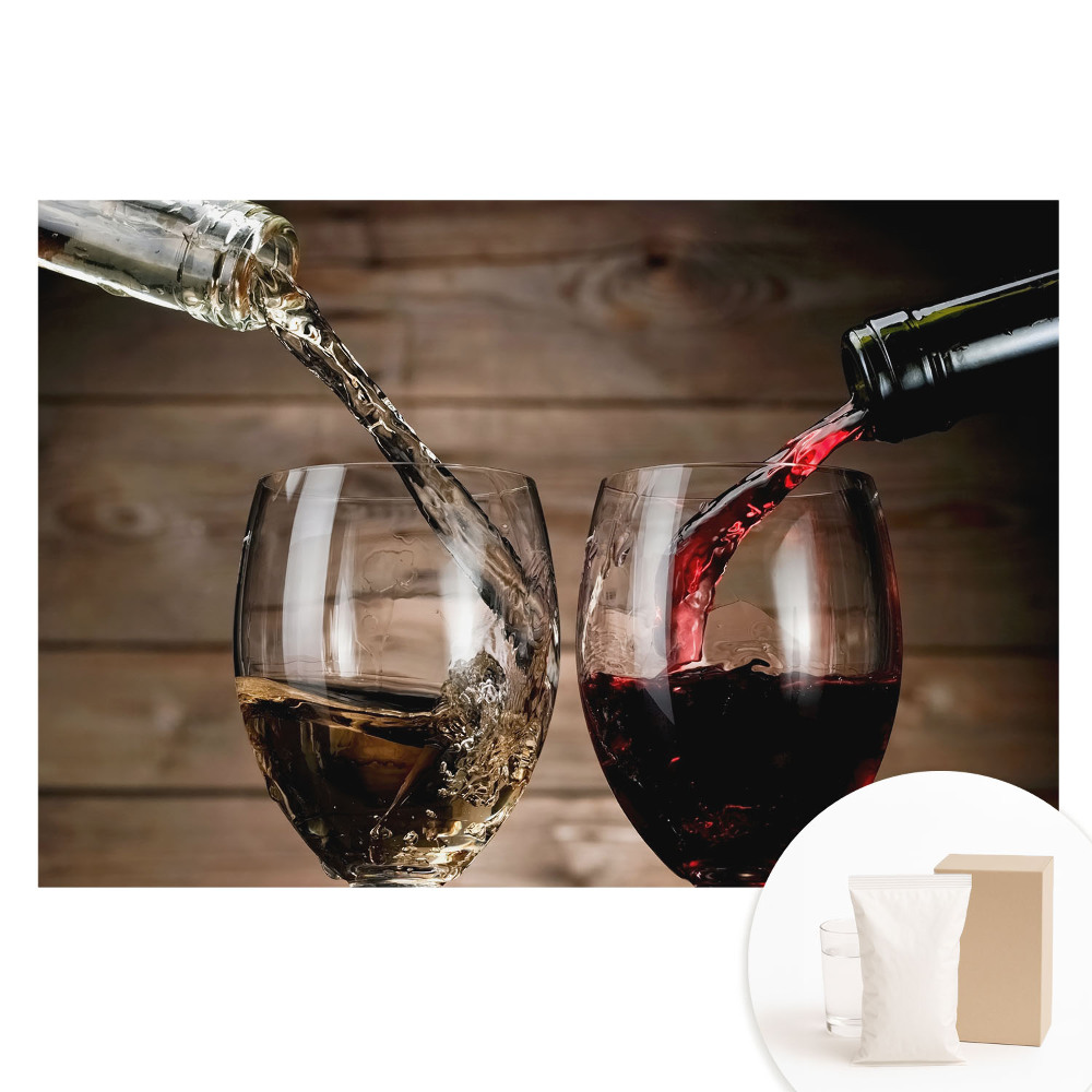 Papier peint photo sur tissu non tissé Vin dans des verres style classique