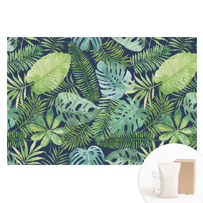 Papier peint intissé motif tropical feuillu verdoyant