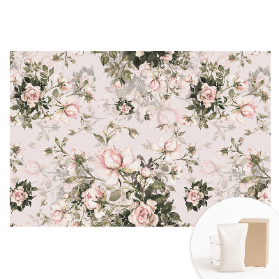 Papier peint photo grand format à motif de roses délicates dans une composition classique