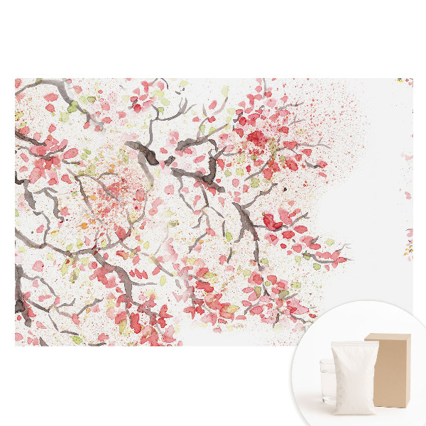 Papier peint photo sur tissu non tissé légèreté florale aquarelle de la nature