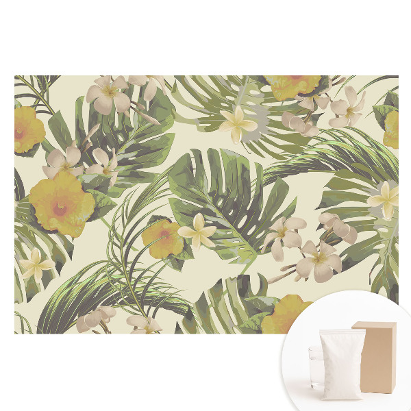 Papier peint photo imprimé sur tissu non tissé Fleurs tropicales exotiques