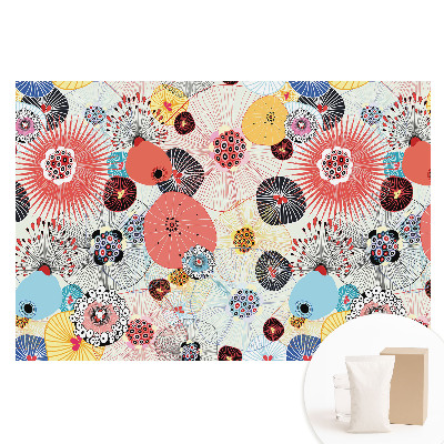 Papier peint photographique sur tissu non tissé Énergie des couleurs des motifs floraux