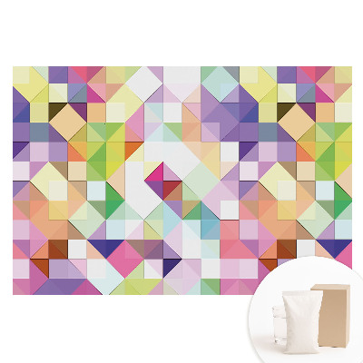 Papier peint photo imprimé sur tissu non tissé Mosaïque géométrique aux couleurs vives