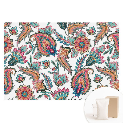 Papier peint intissé à motif cachemire floral et végétal