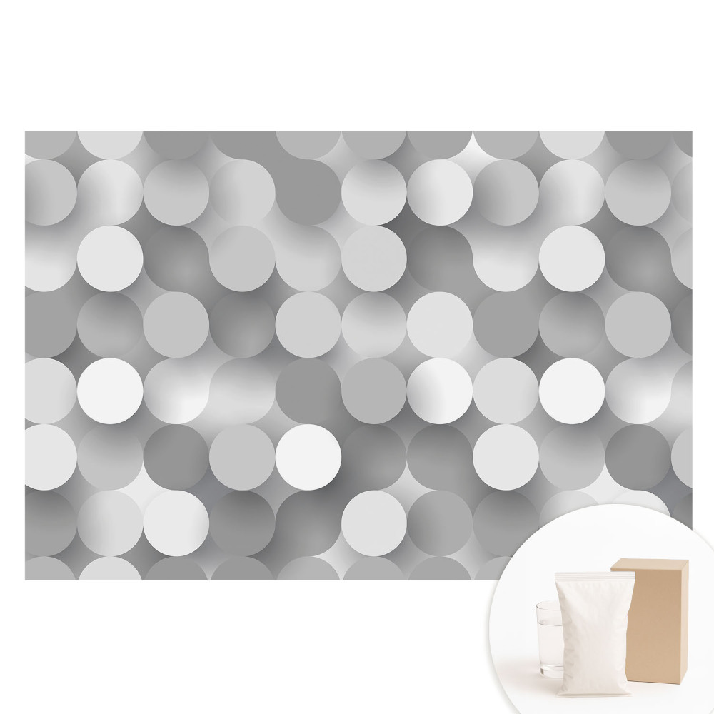 Papier peint photo sur tissu non tissé Des cercles gris modernes dans une composition harmonieuse