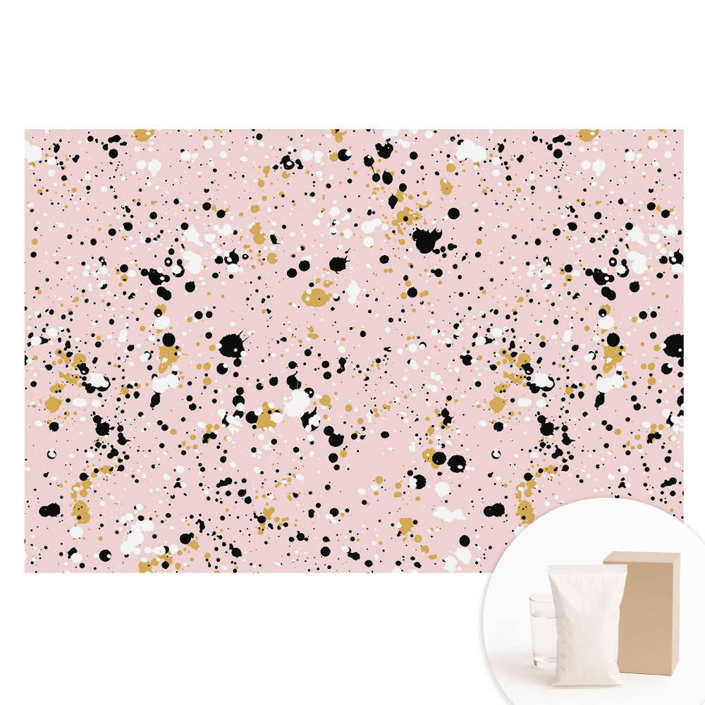 Papier peint photographique sur tissu non tissé Taches abstraites sur fond rose