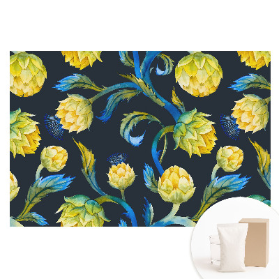 Papier peint panoramique sur intissé motif fleurs à l'aquarelle élégantes et vivaces