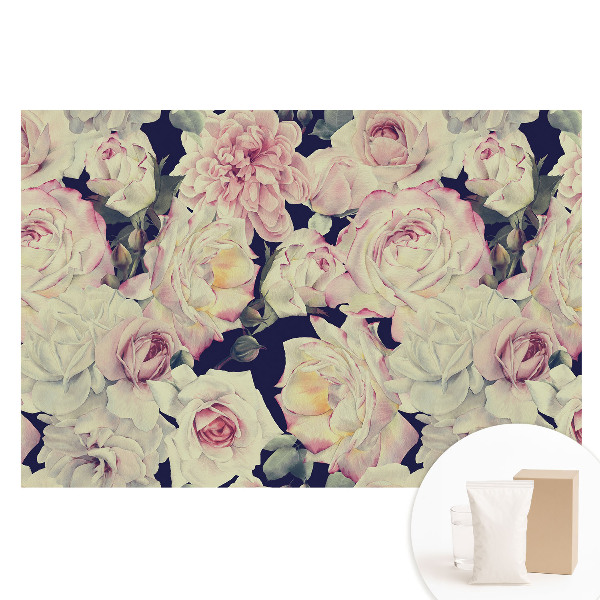 Papier peint photographique intissé Motif floral romantique à répétition