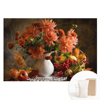 Papier peint photo imprimé sur tissu non tissé Fleurs avec des fruits