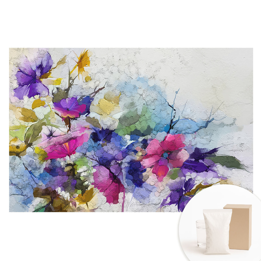Papier peint intissé Des fleurs aux couleurs intenses