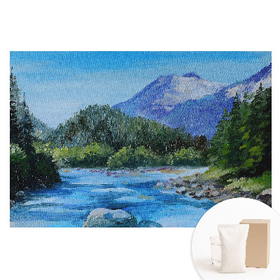Papier peint panoramique sur intissé motif paysage de montagne