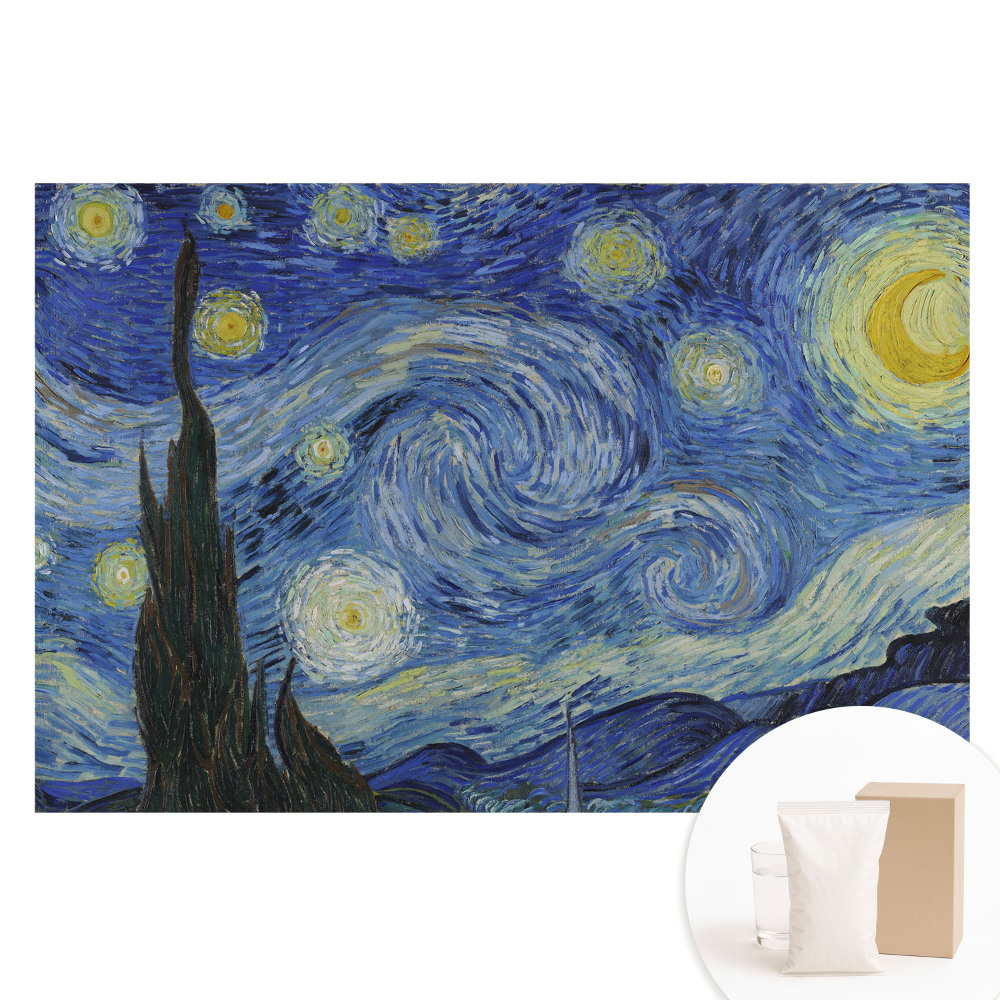 Papier peint photo grand format pour le mur étoiles abstraites et nuages ​​tourbillonnants