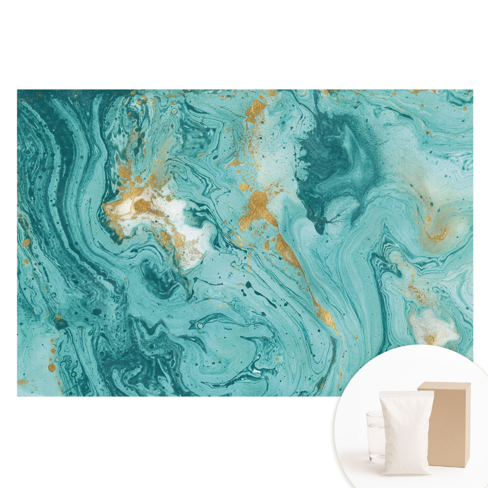 Papier peint photo sur tissu non tissé Motifs abstraits turquoise, élégance des couleurs