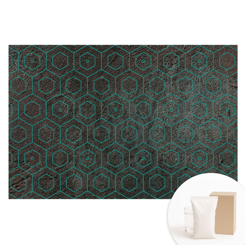 Papier peint photo sur tissu non tissé à motifs hexagonaux style moderne