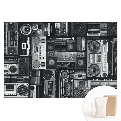Papier peint intissé photographique design rétro élégant avec radios