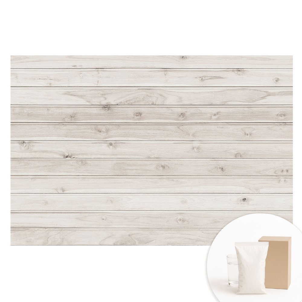 Papier peint panoramique sur intissé planches de bois clair horizontales
