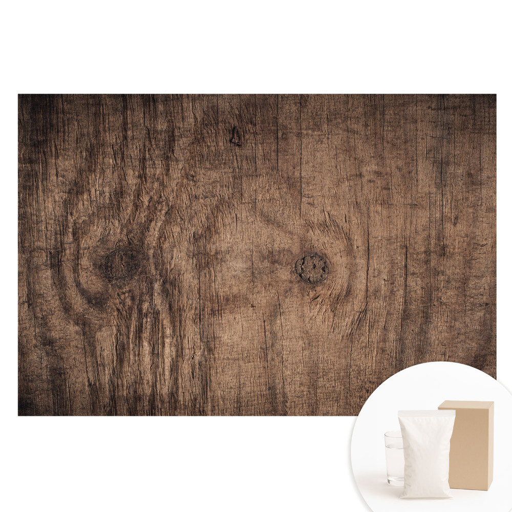 Papier peint photographique panoramique en intissé motif texture bois rustique style classique