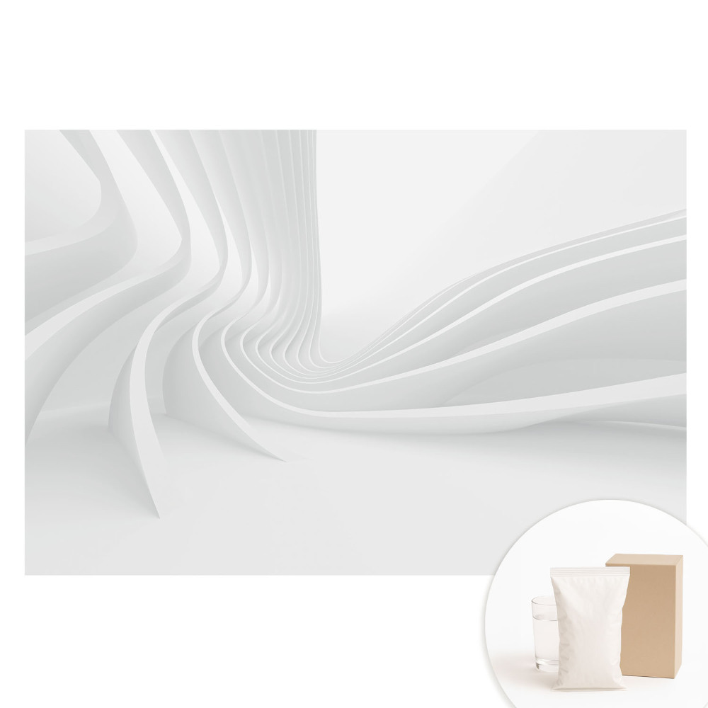 Papier peint photo grand format Lignes blanches modernes en mouvement