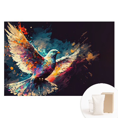 Papier peint intissé représentant un oiseau coloré et dynamique en vol