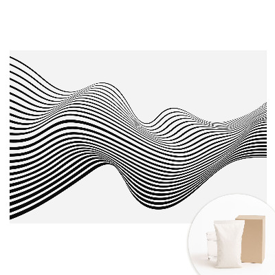 Papier peint photo imprimé sur tissu non tissé lignes ondulées, minimalisme, énergie