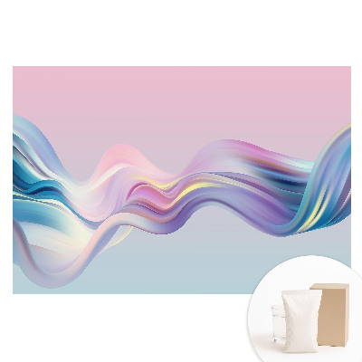 Papier peint photographique intissé Abstraction pastel de vagues