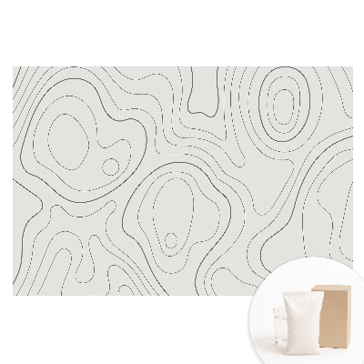 Papier peint intissé vagues abstraites lignes contours
