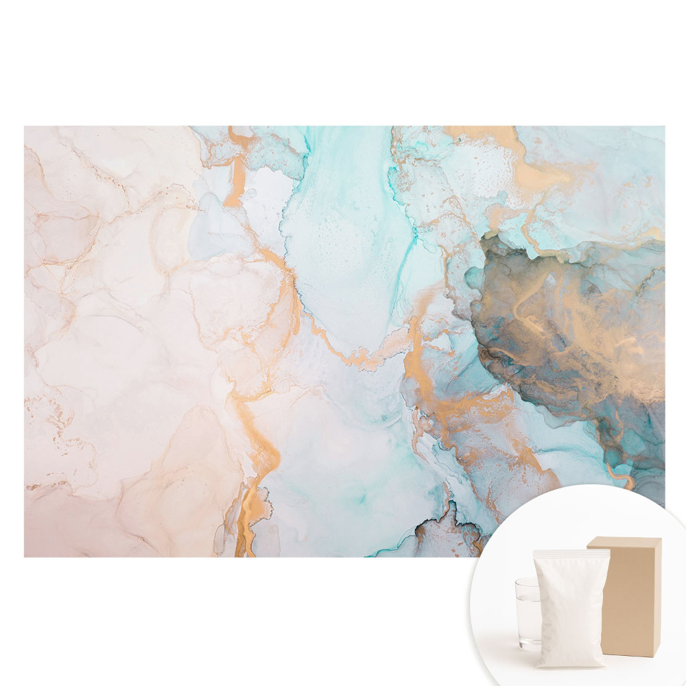 Papier peint photographique intissé Les couleurs du ciel et de la terre dans une abstraction fluide