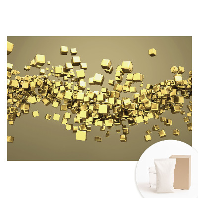 Papier peint photo imprimé sur tissu non tissé Cubes jaunes sous une forme dynamique