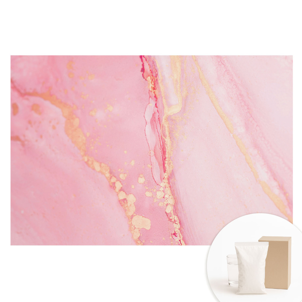 Papier peint photo grand format pour le mur Des taches roses subtiles avec des accents jaunes