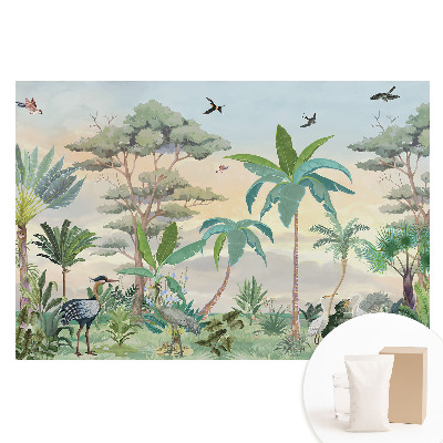 Papier peint panoramique en tissu non tissé motif paysage tropical