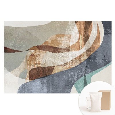 Papier peint photo grand format pour le mur formes abstraites colorées et ondulées