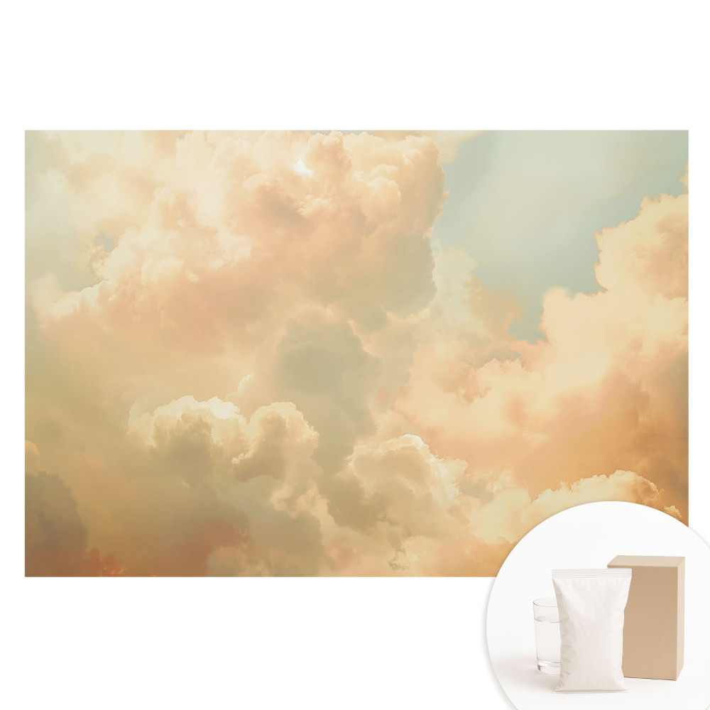 Papier peint panoramique nuages pastel Rêves et paix