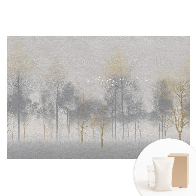 Papier peint photo sur tissu non tissé motif forêt minimaliste