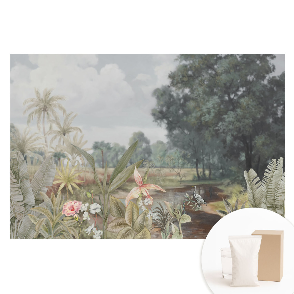 Papier peint photo intissé Une oasis tropicale de verdure
