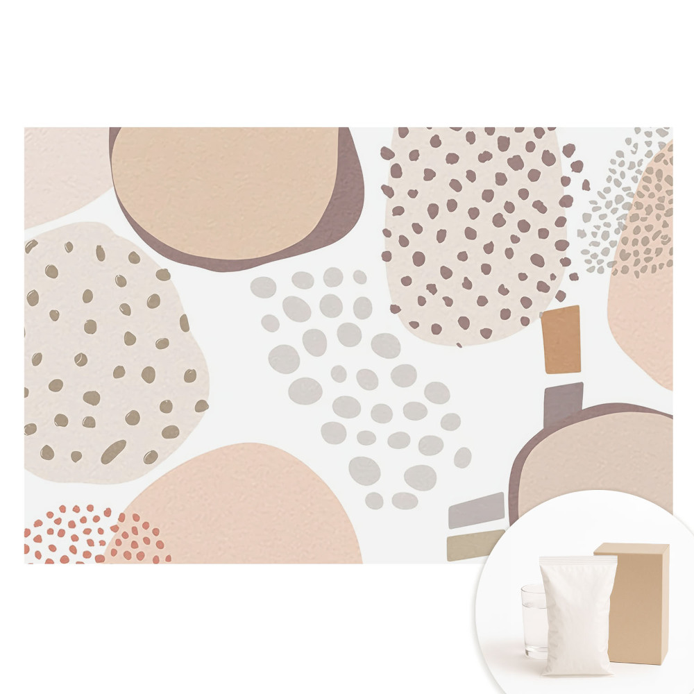 Papier peint photographique intissé pois beiges abstraits