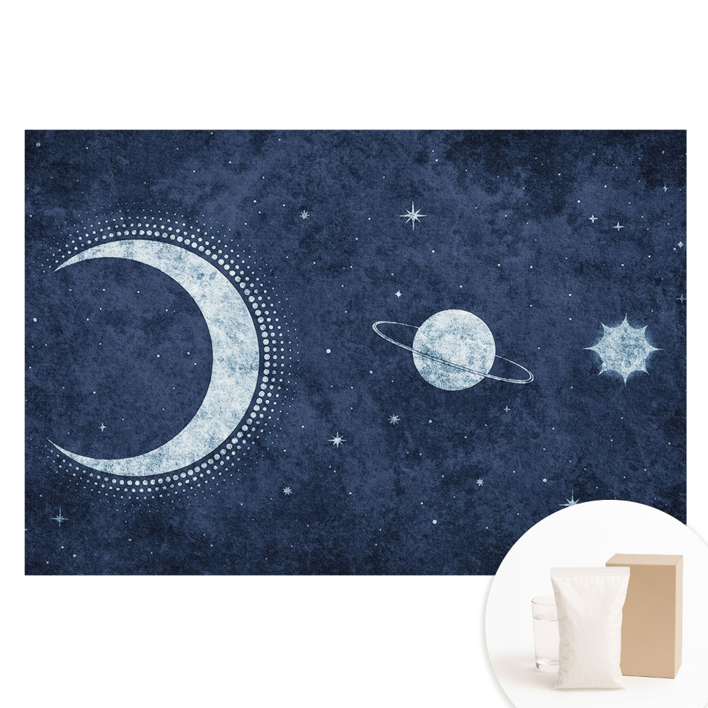 Papier peint photo sur tissu non tissé nuit spatiale au clair de lune