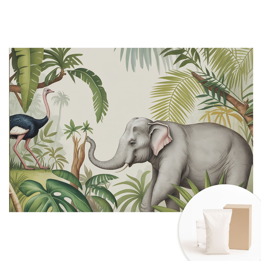 Papier peint intissé imprimé L'exotisme de la nature dans un style classique