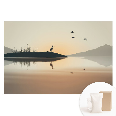 Papier peint intissé Une matinée paisible au bord du lac