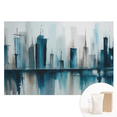 Papier peint intissé photographique Ville à l'aquarelle