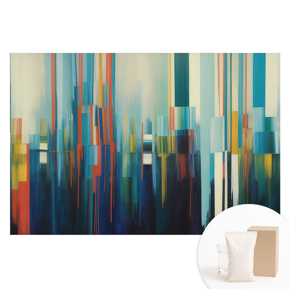 Papier peint photo grand format pour le mur Rayures verticales colorées d'abstraction