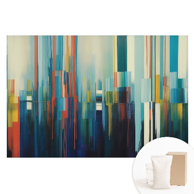Papier peint photo grand format motif de rayures verticales abstraites colorées