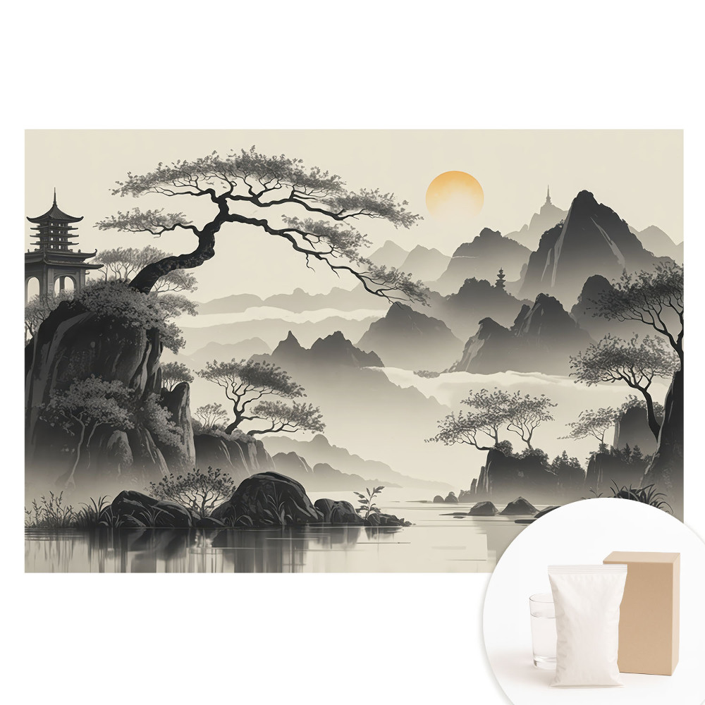 Papier peint photo intissé Paysage oriental brumeux