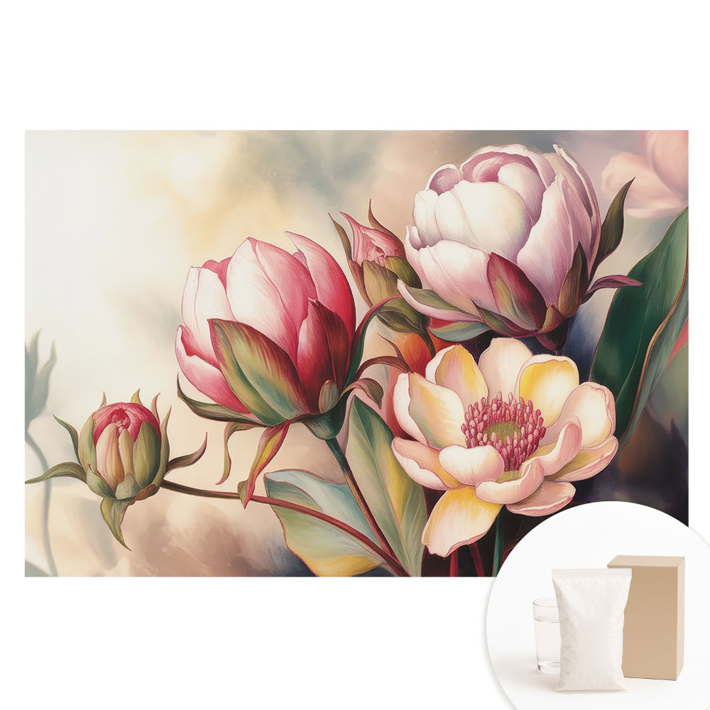 Papier peint intissé motif Harmonie florale de la nature