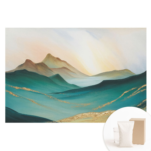 Papier peint photo grand format pour le mur Montagnes et abstraction