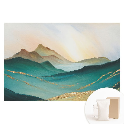 Papier peint panoramique Montagnes et abstraction
