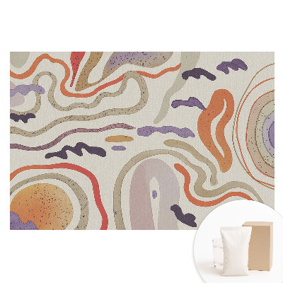 Papier peint photo grand format pour le mur lignes et formes abstraites colorées