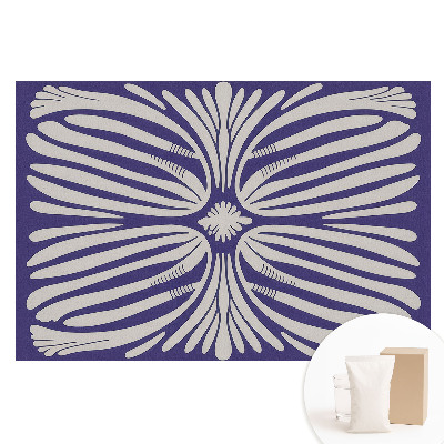 Papier peint intissé à motifs floraux symétriques sur fond violet